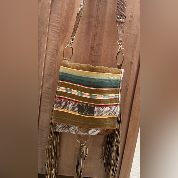 Keep It Gypsy Handbags - Keep it Gypsy recycled leather and serape bag